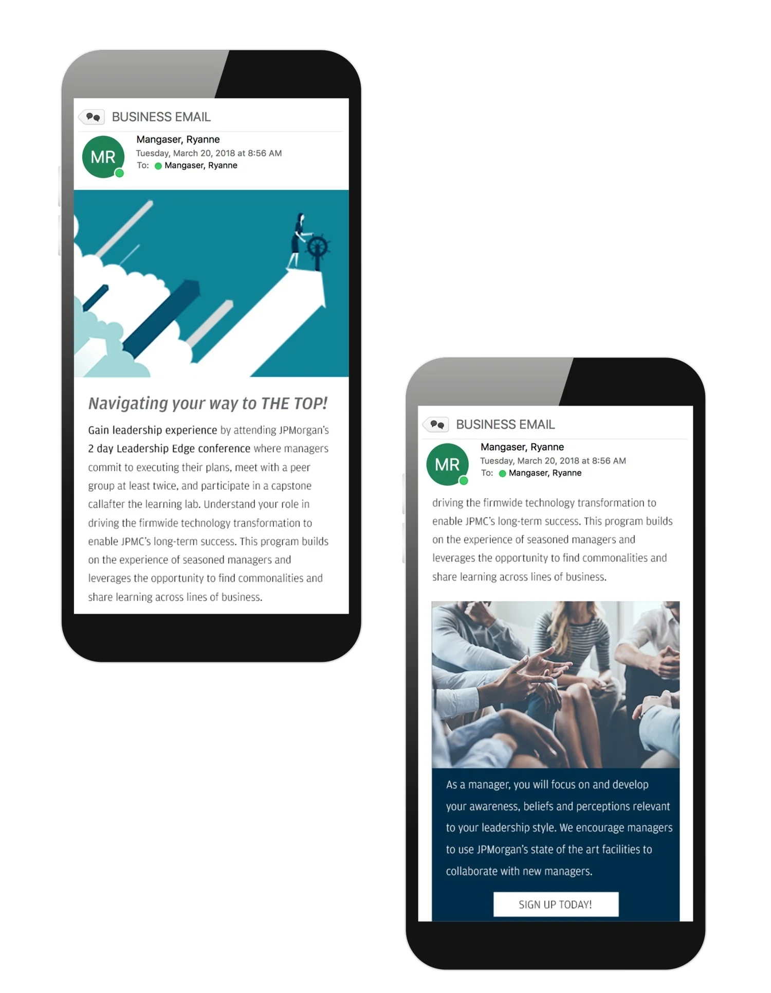 Mobile View of Email Series