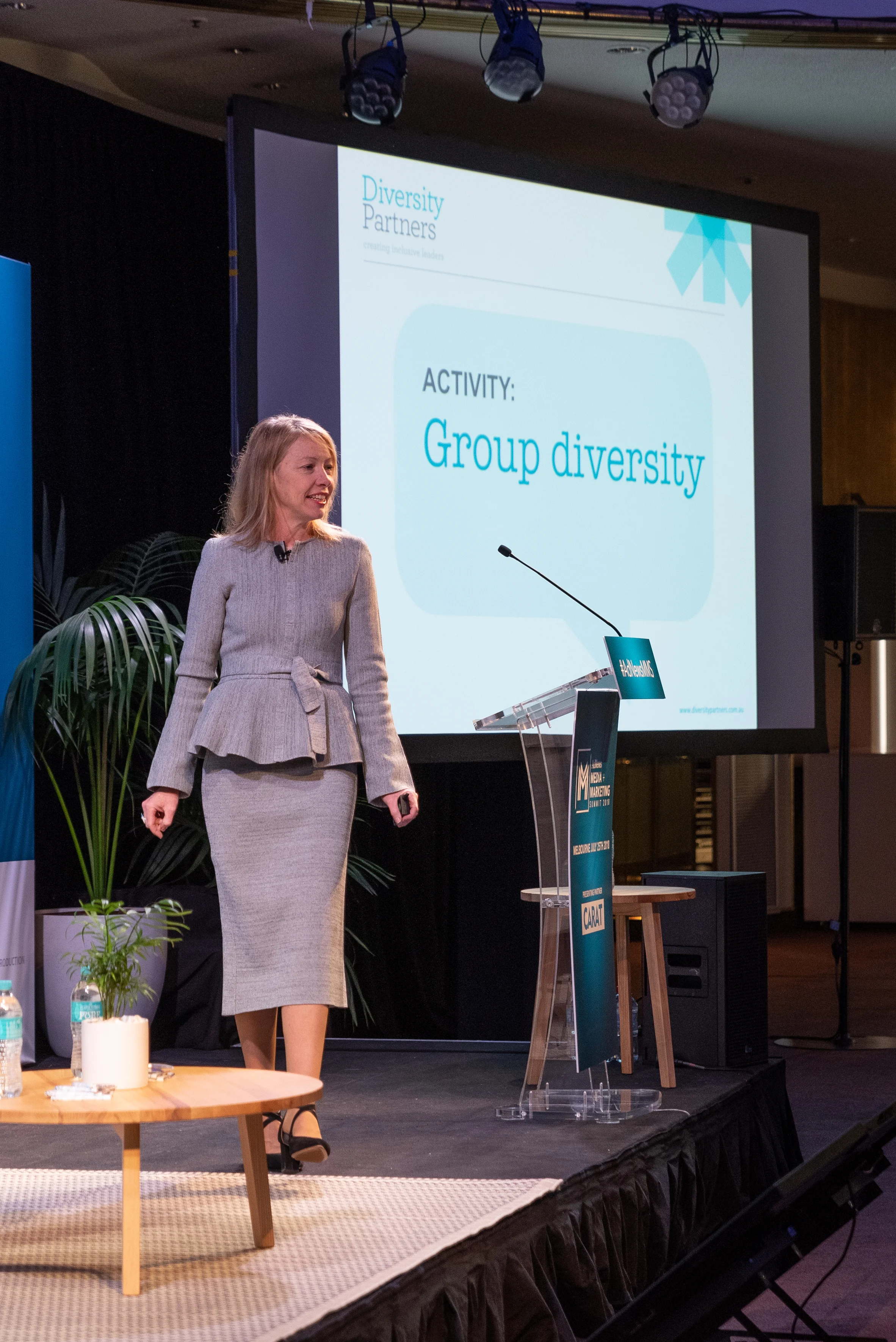 Dr Katie Spearritt at the Media + Marketing Summit, July 2018