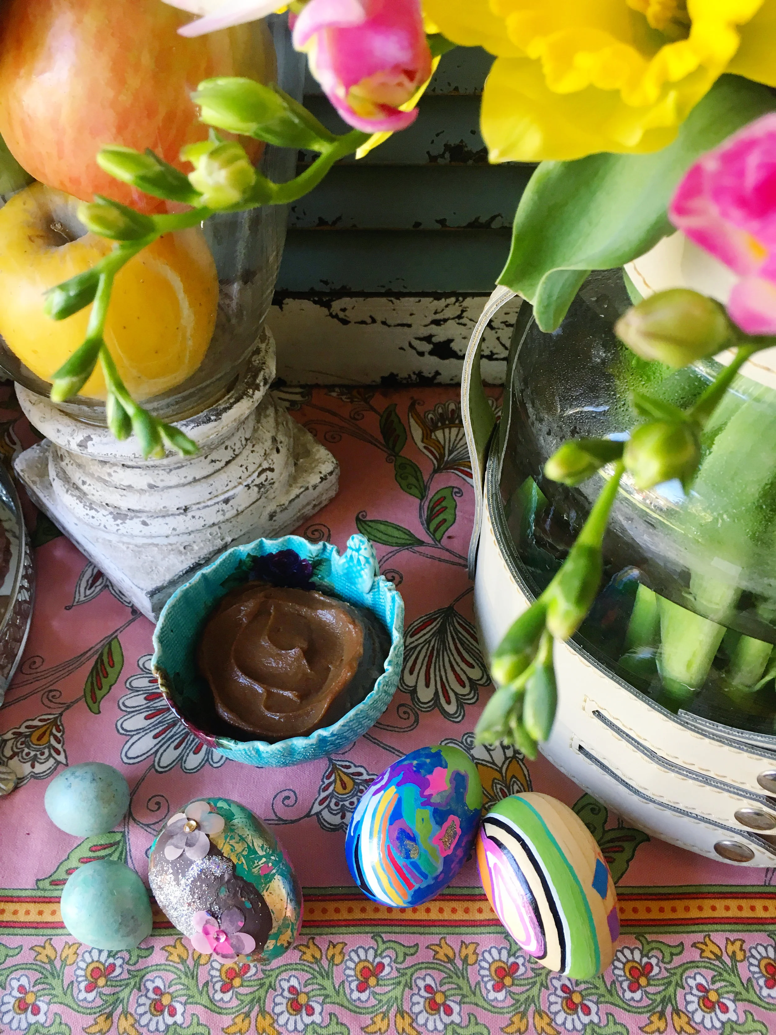 Decorated Eggs I made with Dean. 