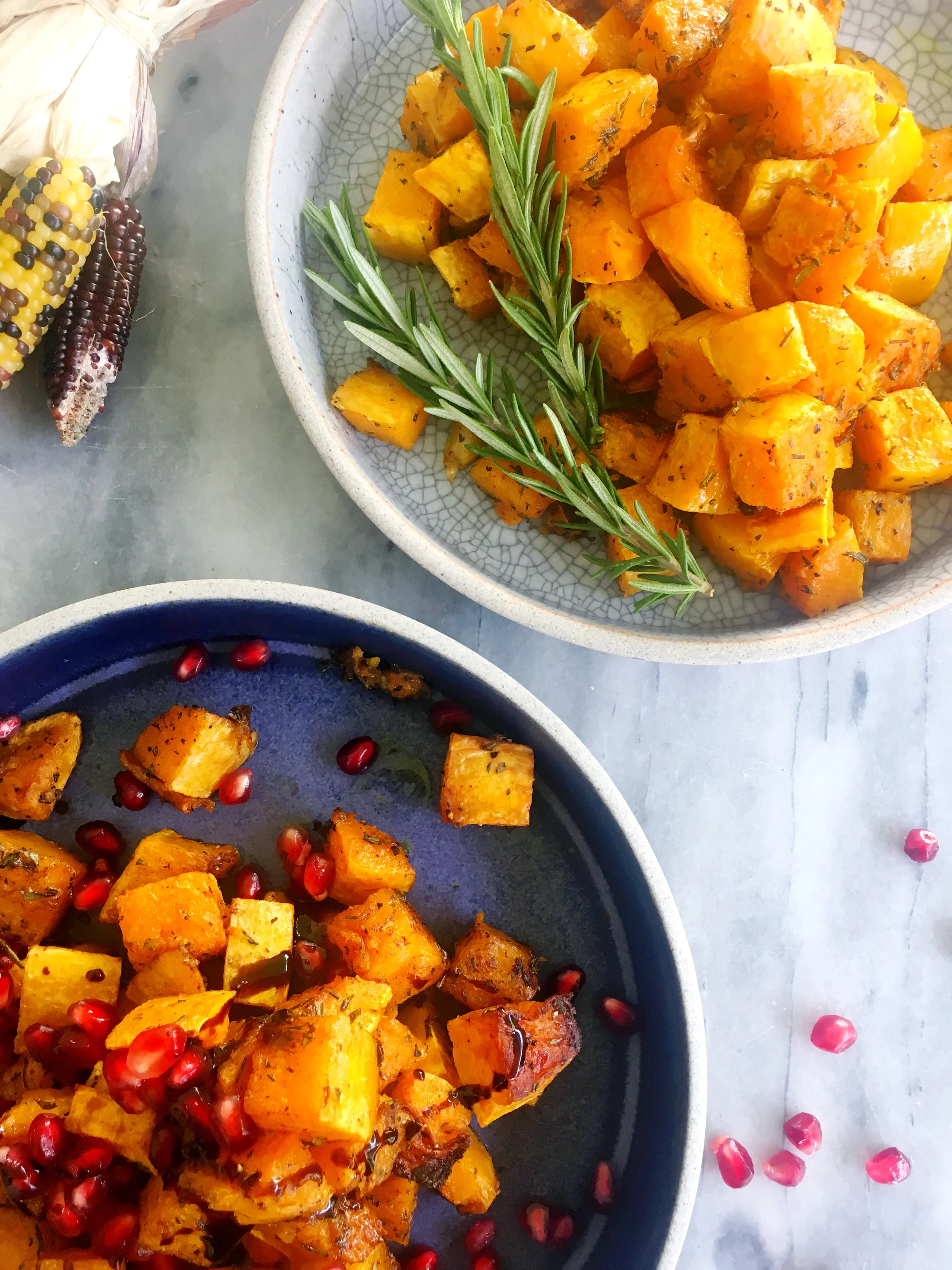ROASTED BUTTERNUT SQUASH TWO WAYS: SAVORY & SWEET