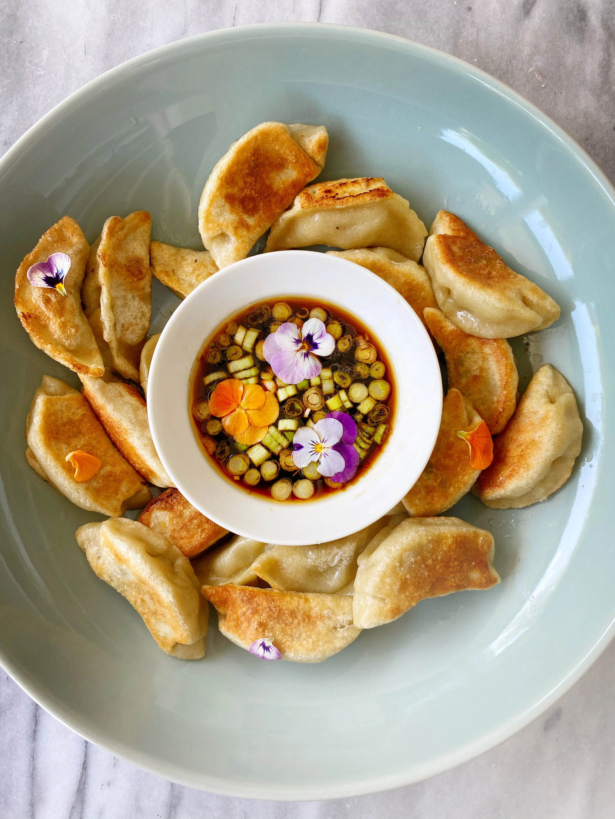CHICKEN PAN FRIED DUMPLINGS 