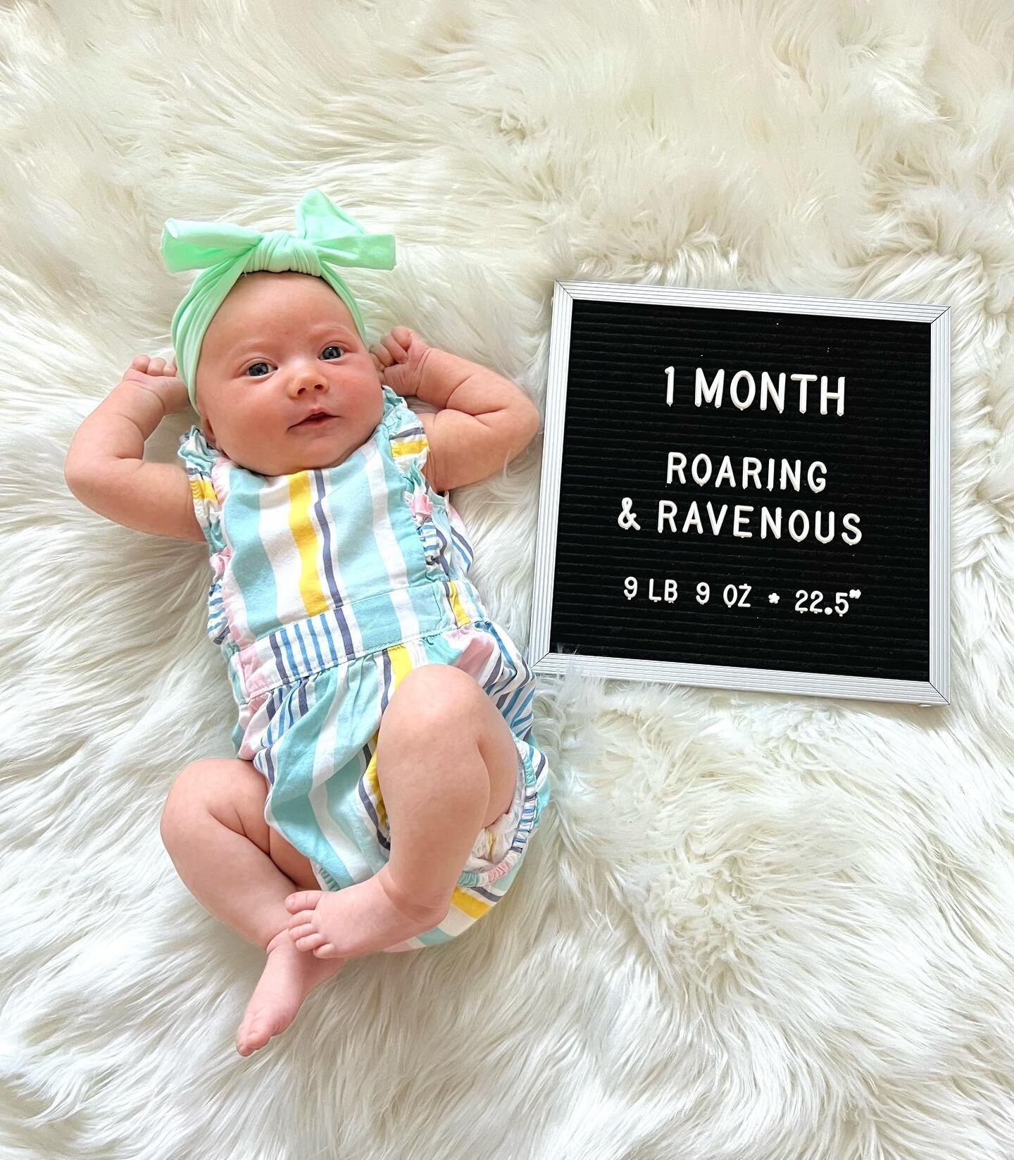 One month already?!

Adynn is loud, extra hungry, and equal parts cuddles and chaos. We&rsquo;ve loved these first weeks, watching her come alive a bit more every day 💕

She definitely challenges mommy with her appetite, and ALWAYS wants to be held,