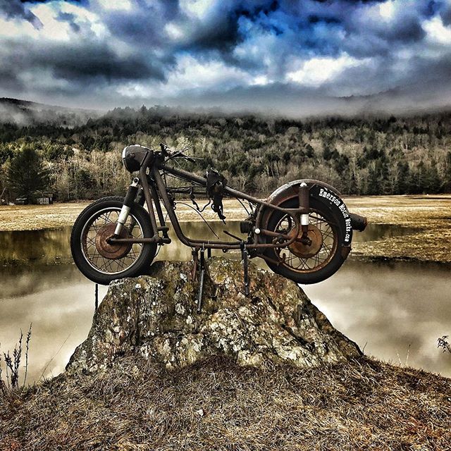Prints available for purchase. Dm. #roadtonowhere #flood #beached #vtstrong #vintagebikes #vermontstrong #shawbrosprod #rochestervt #dshweez Anyone know who made the frame? Winner gets a free signed album when it&rsquo;s out;)