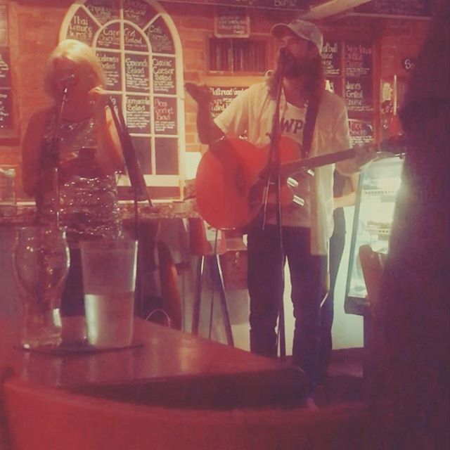 Lil&rsquo; rendition of &lsquo;Waiting in Vein&rsquo; by Bob Marley at @mainstreetscafe ...Was fun to have some improv harmonies from Stacy considering we hadn&rsquo;t practiced together...And pardon the filming, Lyca was strategically blocked by Dan