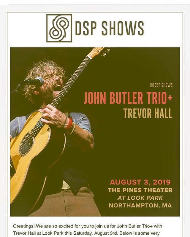 Hey friends! So I have two tickets to John Butler and Trevor Hall for tomorrow (8-3) if anyone is interested...it&rsquo;s in Northampton, MA and it&rsquo;s gonna be amazing. We&rsquo;re stuck on the Vineyard and can&rsquo;t make it so let me know and