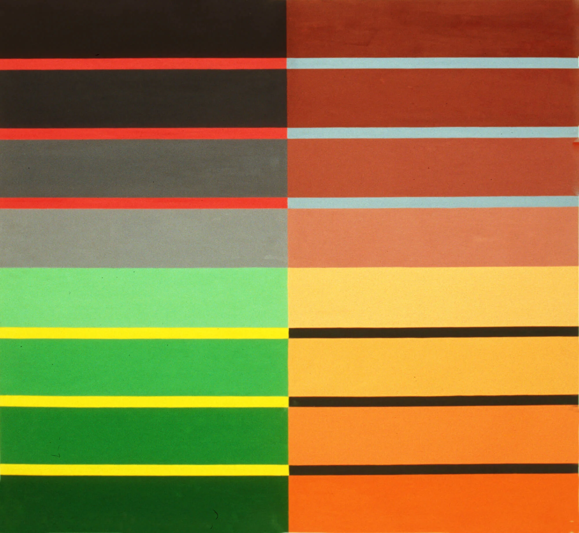 Campo Bello, 122 x 132 cm. Oil tempera on aluminum sheet, 2002