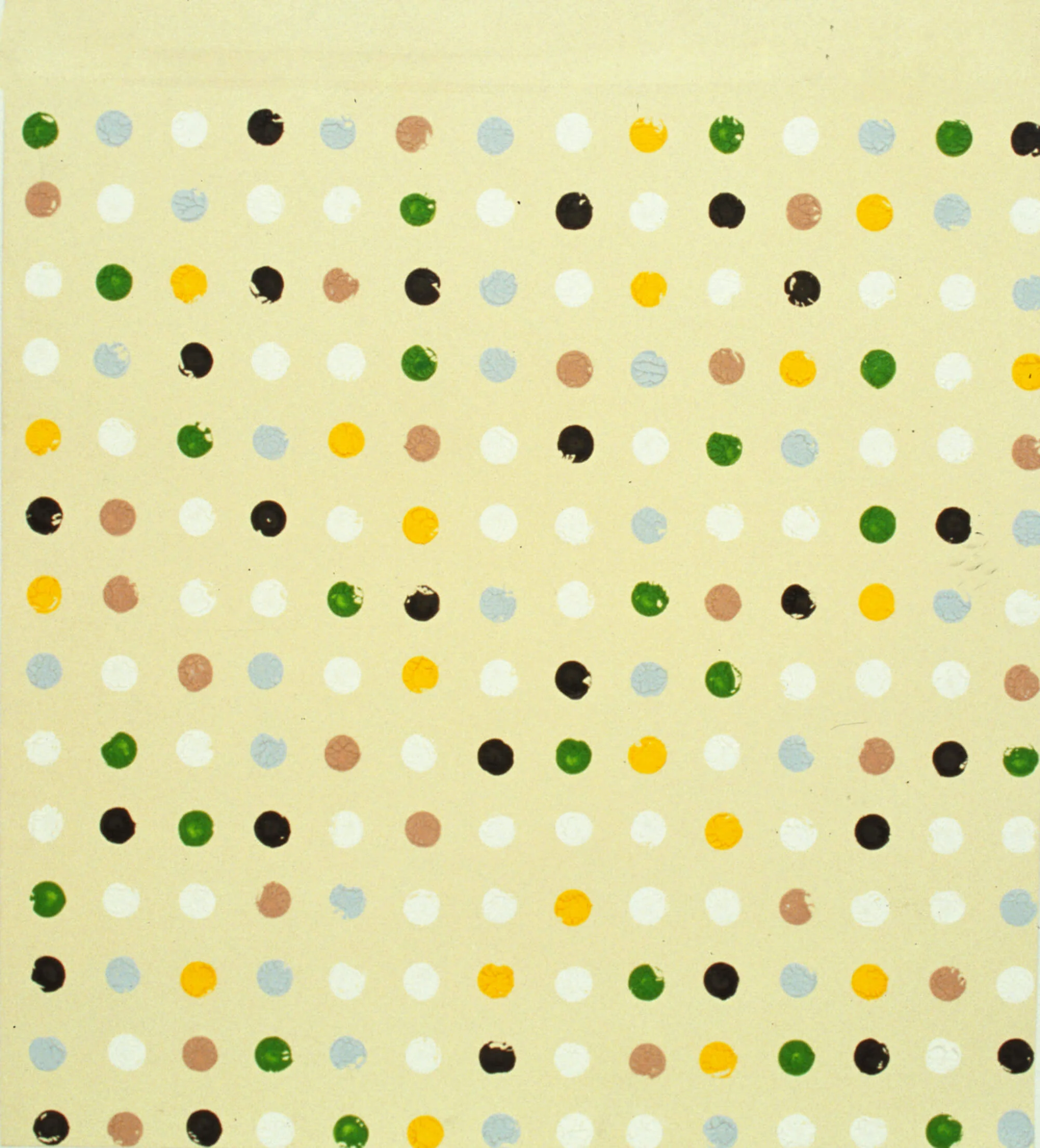No title, 122 x 112 cm. Oil tempera on aluminum sheet, 2002