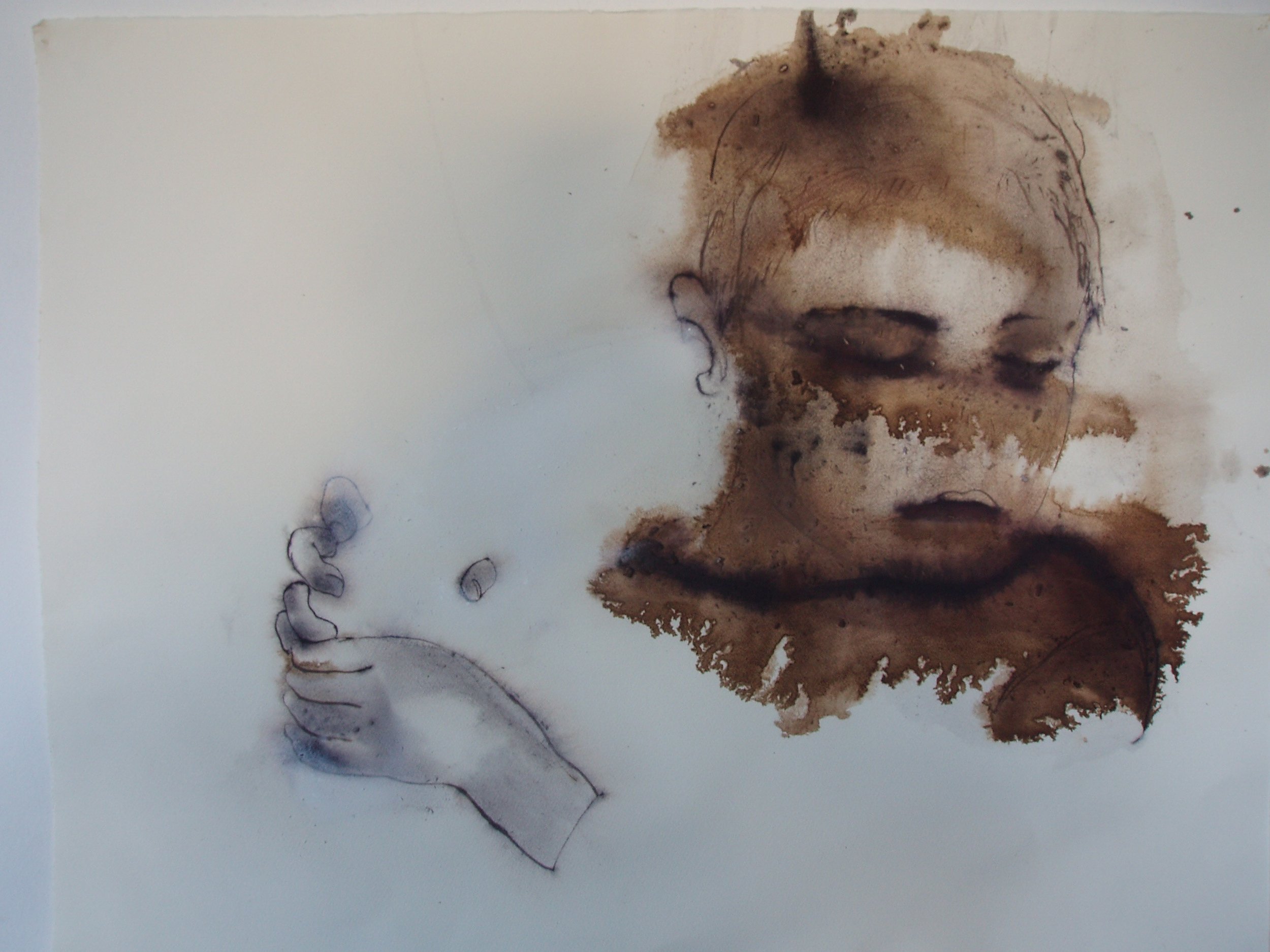  'Toy Gun ' 72 x 50cm Ink and watercolour on paper Private Collection