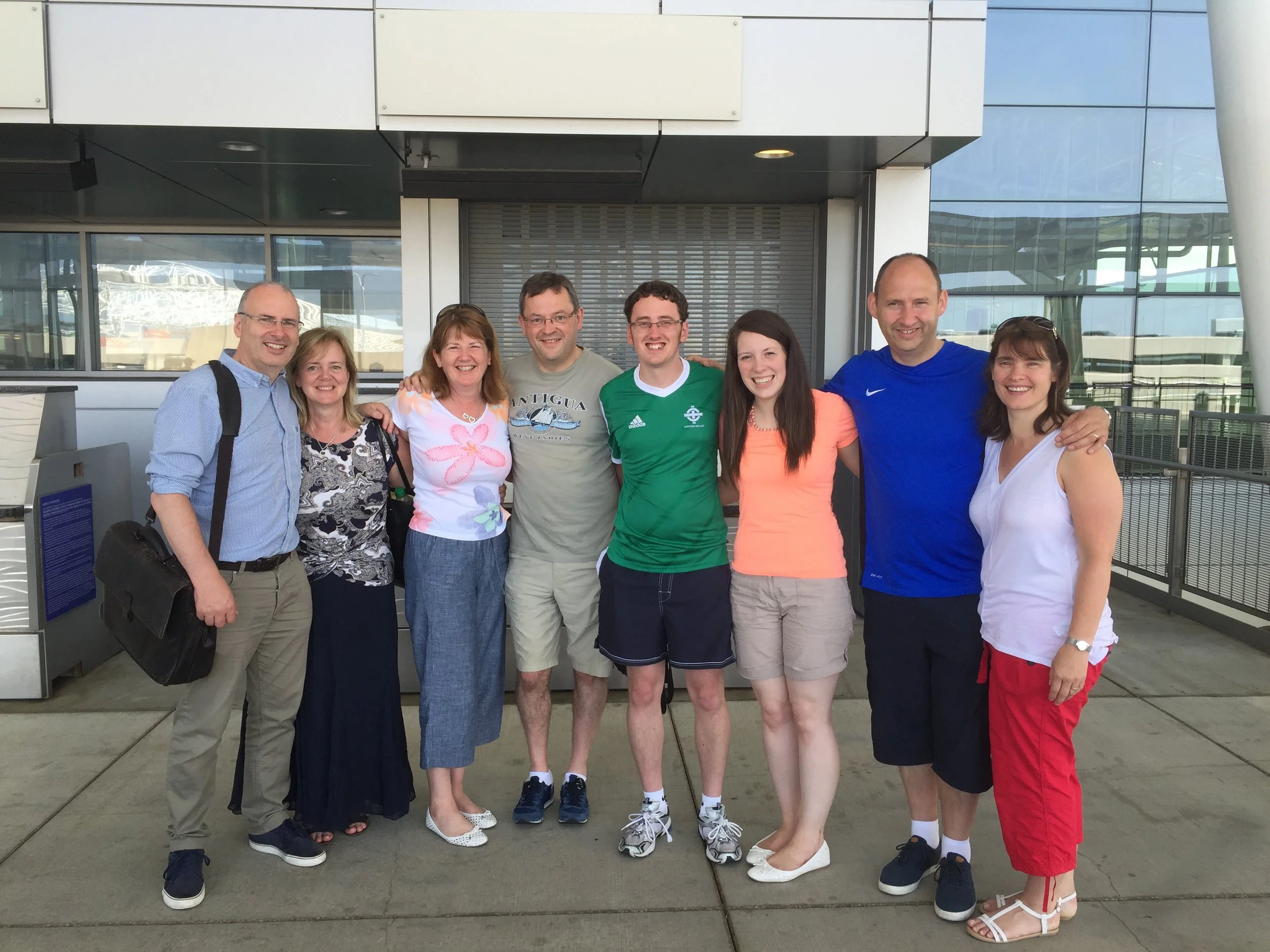 Some of the Scottish contingent at the airport on the way home