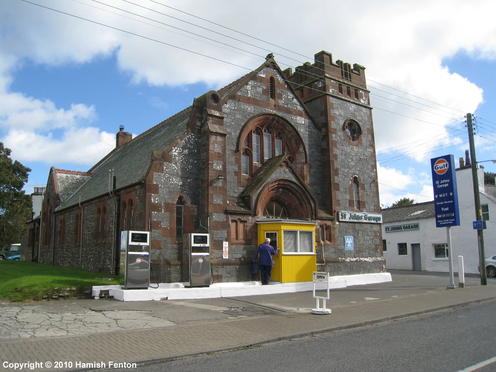 The former United Presbyterian Church in Whithorn - now a car garage