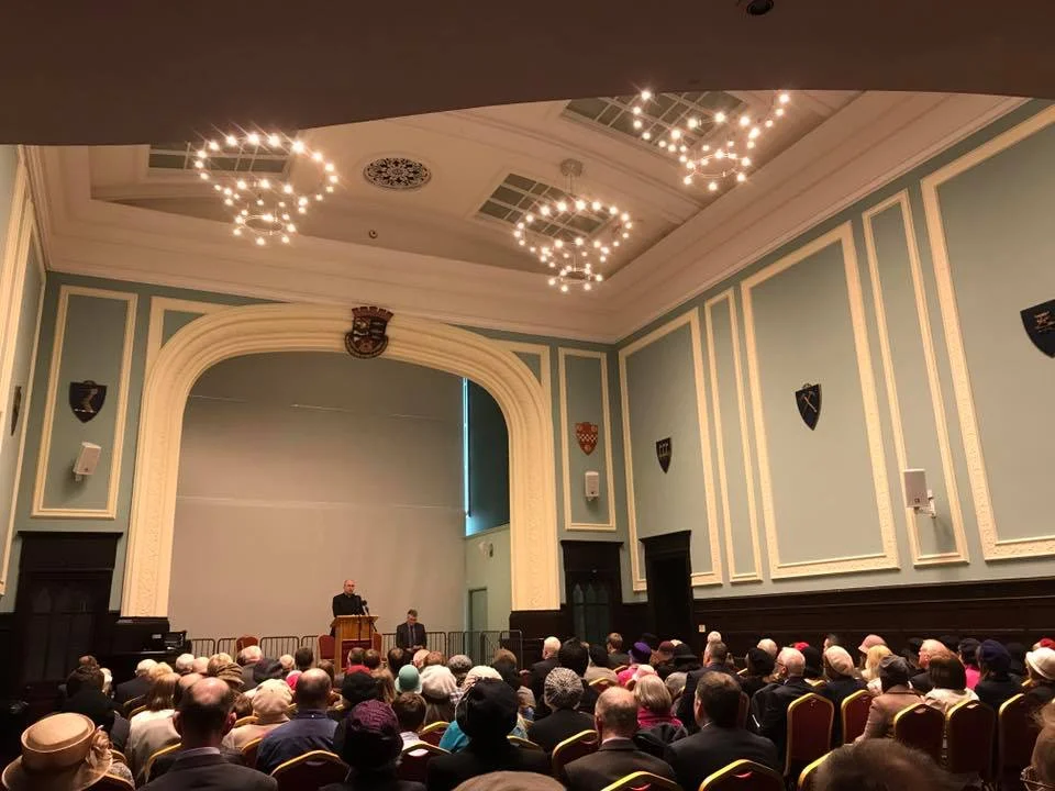 Kenneth Stewart (Glasgow RPCS) preaching at the ordination in Stornoway Town Hall last night