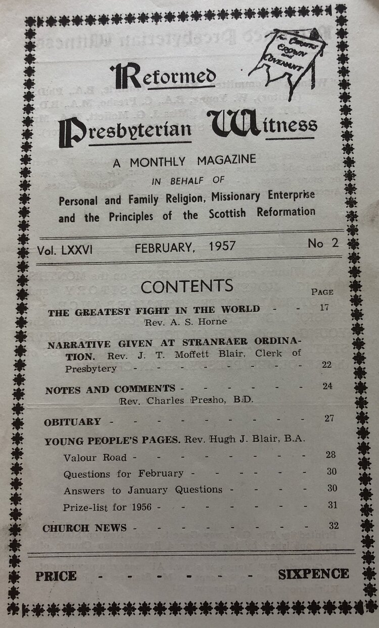 The February 1957 R. P. Witness