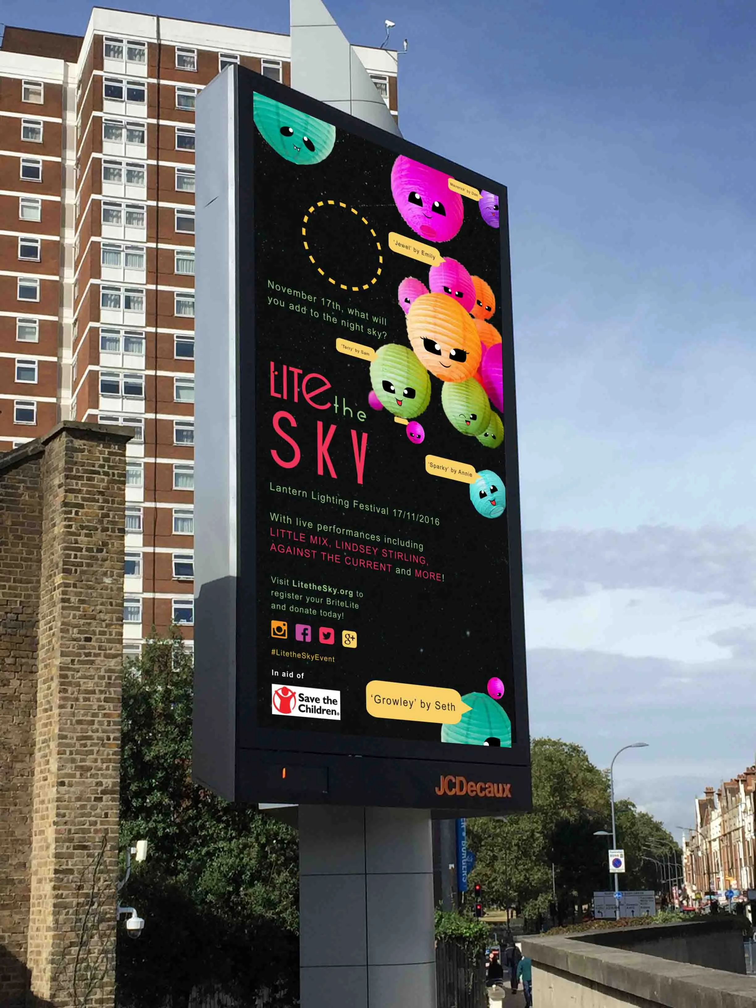 'Lite the Sky' Event Poster