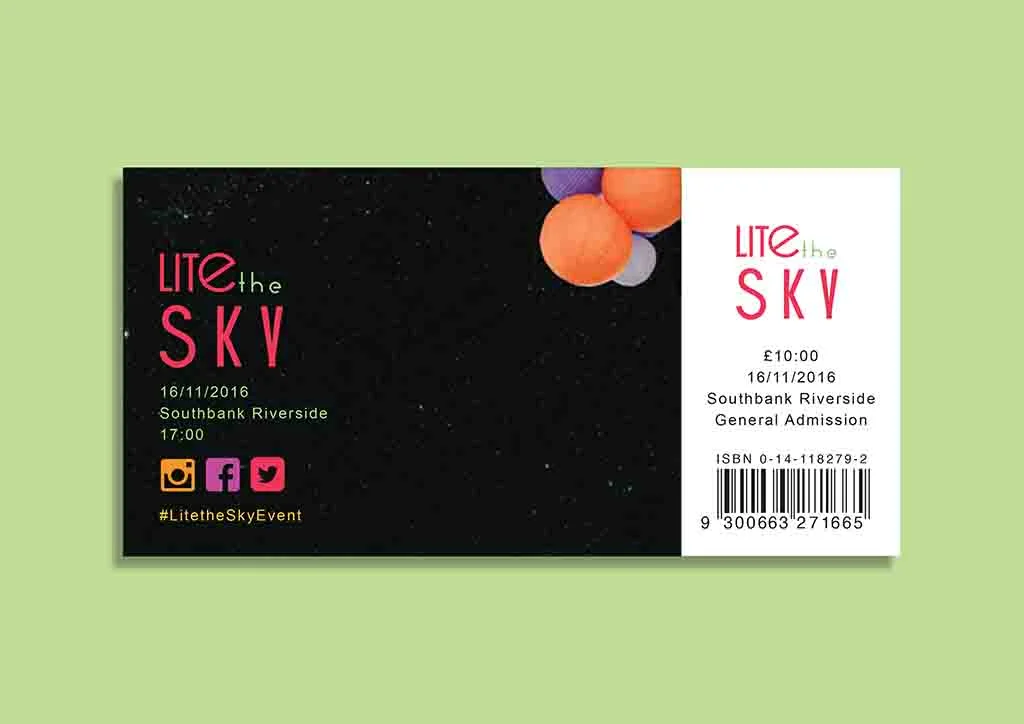 'Lite the Sky' Ticket Design