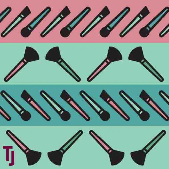 'Make Up Brushes' Wallpaper Swatch