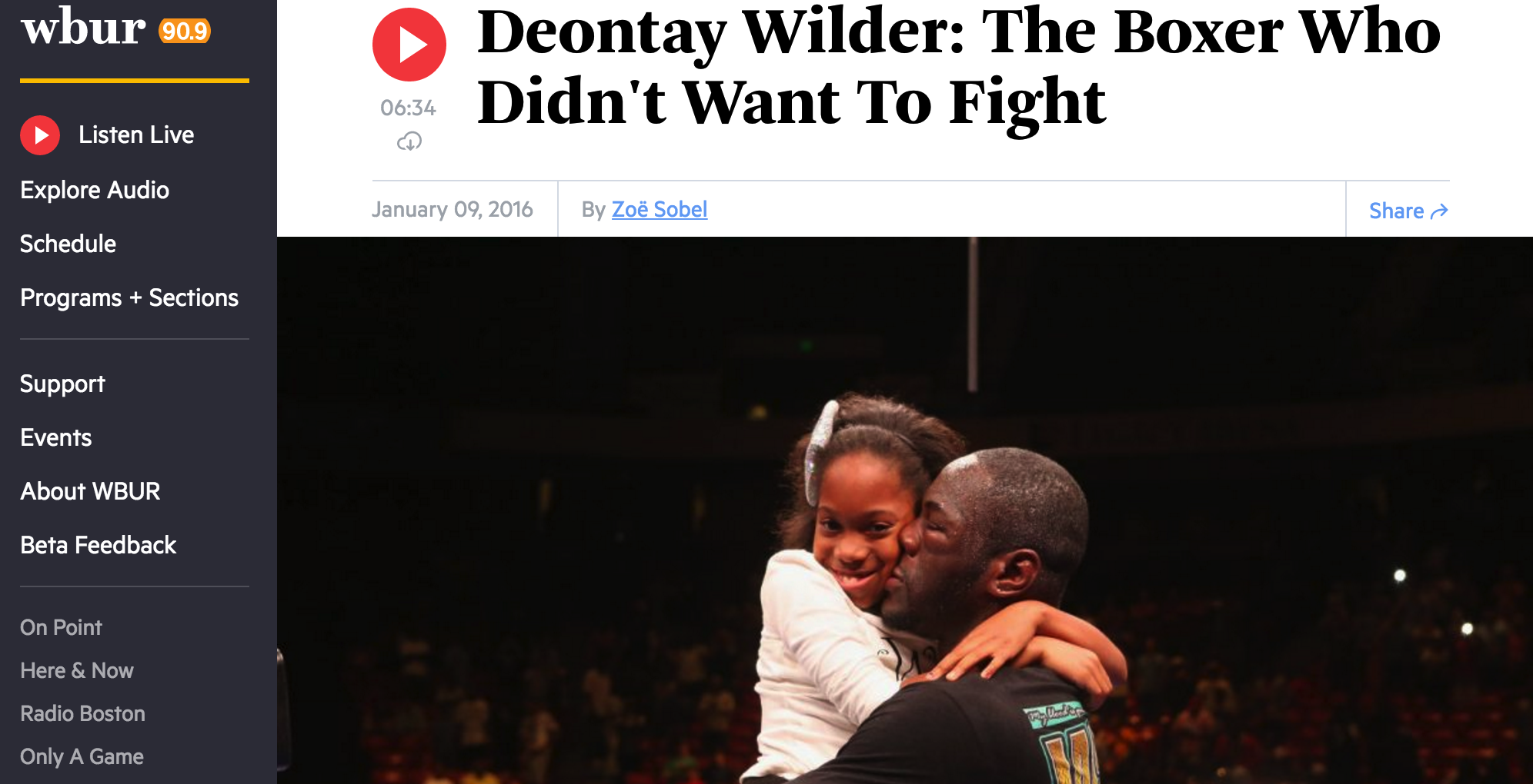 deontay wilder speaks with npr's only a game prior to his 2016 fight against artur szpilka for a feature. ONLY A game is aired on 259 RADIO stations nationwide.