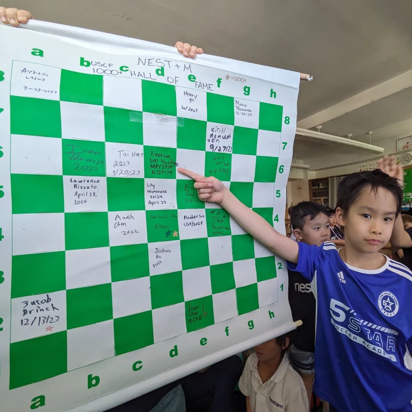 Amerson, congratulations! Join us in celebrating his achievement 🥳 His 3 wins, perfect score at the Spring's Manhattan Cup Team Tournament puts him at a current peak USCF rating of 1018! This first grader has a bright future ahead of him 💪 @nestmso
