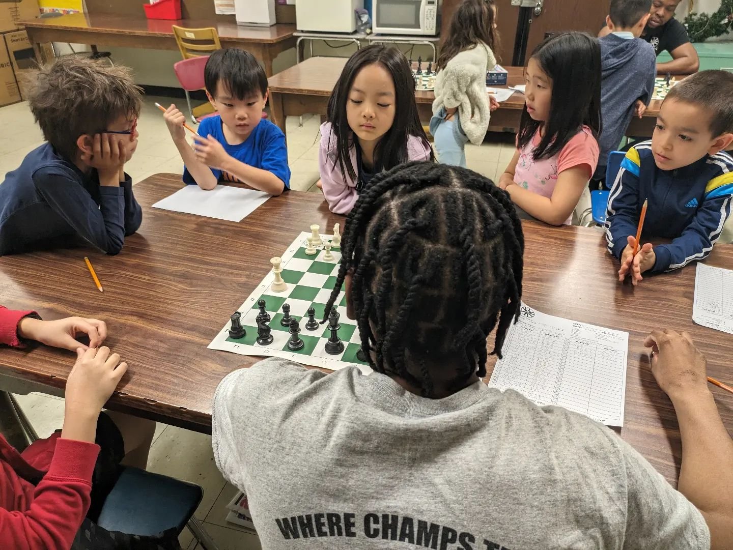 Grand Prix: Students play a total of 3 USCF rated rounds per session, and onsite coaches provide instructional game review feedback

#wherechampstrain #saturday #chess