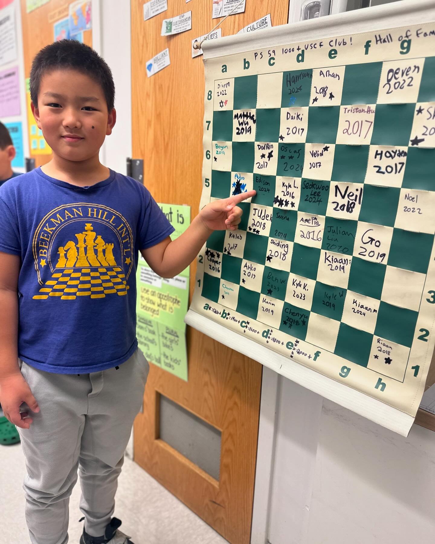 Join us in congratulating Edison who broke through 1000 and joined the PS 59 Hall of Fame! Eddy didn&rsquo;t stop there, he&rsquo;s now over 1100! #1000plususcf #halloffame #ps59chess #legendsoftomorrow @ps59pta