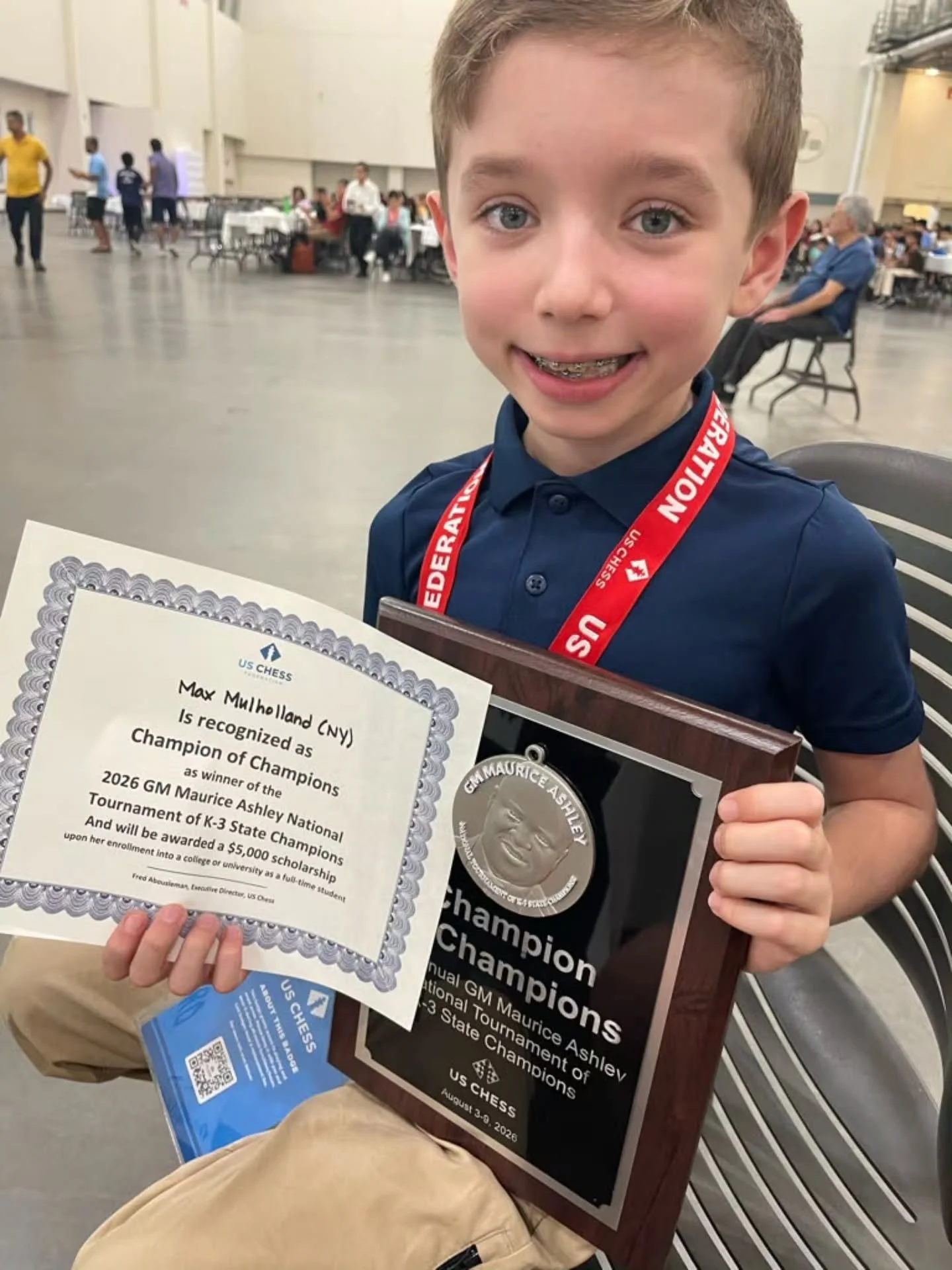 Congratulations Max! Ashley Invitational K-3 Champion! Way to represent the PS 198 Bulldogs, and all of New York!
