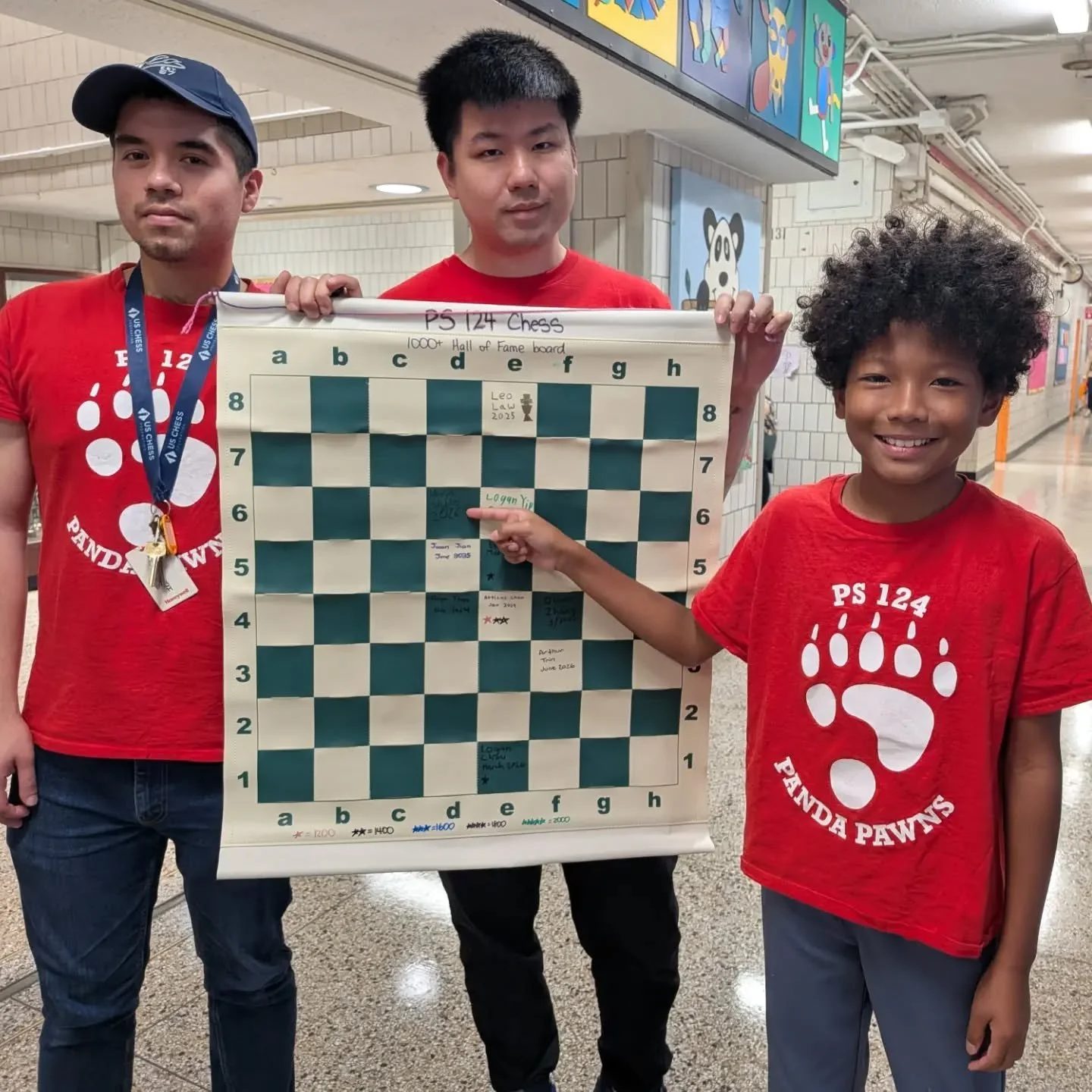 Shout-out to Devin, who reached a peak of 1006 USCF rating over the summer and patiently waited a month to sign the Hall of Fame board today! @panda124pta