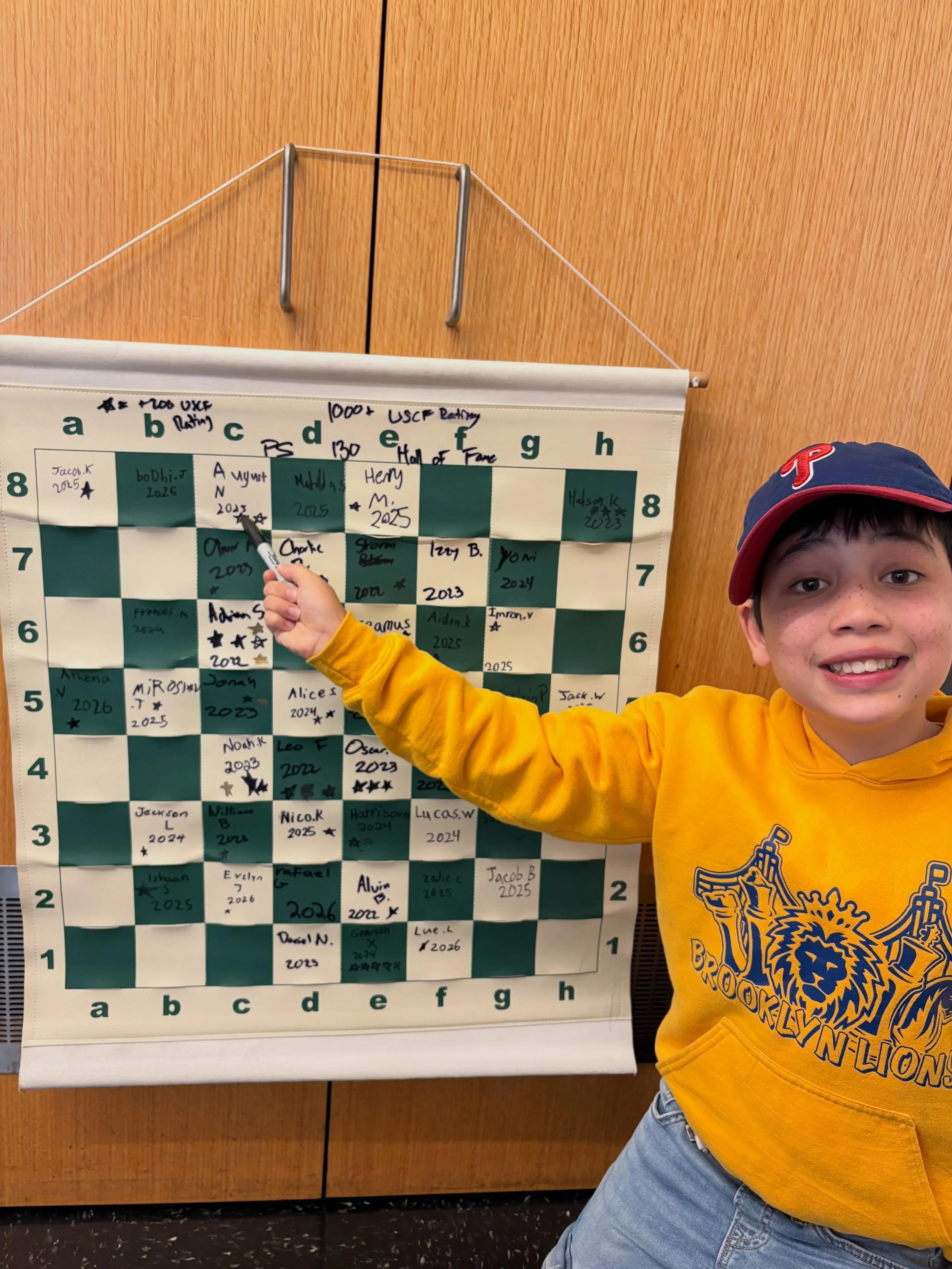 Shout out to PS 130K August for reaching 1400 (peak 1525!) USCF and adding his second star at chess club today ⭐️⭐️ 

August is ready to lead the team back to the podium at Nationals after a strong summer 

#1400plususcf #ps130chess