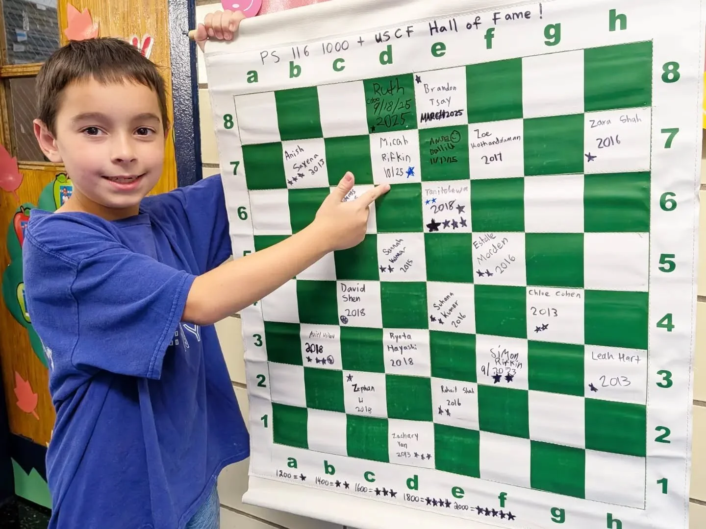 Congratulations, Micah! 👏 We&rsquo;re proud to recognize Micah for reaching a current peak of 1286 USCF rating&mdash;a fantastic milestone and a reflection of his hard work, dedication, and continued growth!

Micah&rsquo;s Hall of Fame square is exa