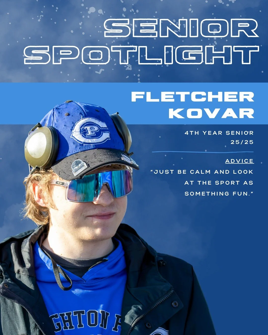 As he steps up for his final competition, we recognize Fletcher for his hard work and passion for the sport. His impact on the team won't be forgotten. Thank you, Fletcher, for your dedication. Let's finish strong!