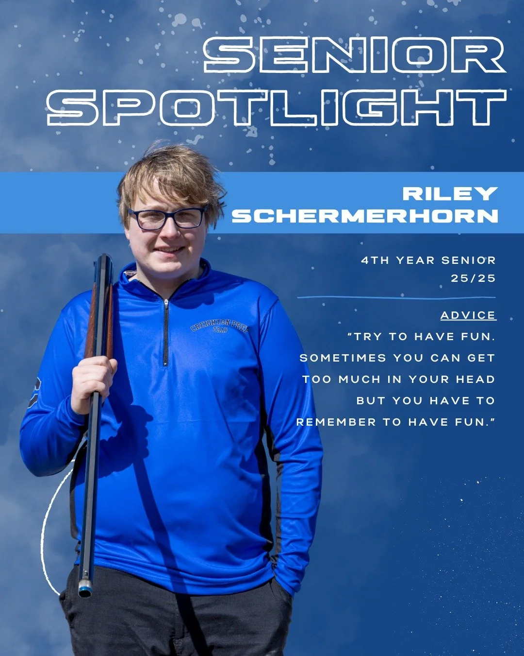 The end of the season is upon us, and Riley has made every shot count! His hard work and perseverance have paid off, and we are grateful for his contributions. Thank you, Riley, let's finish strong!