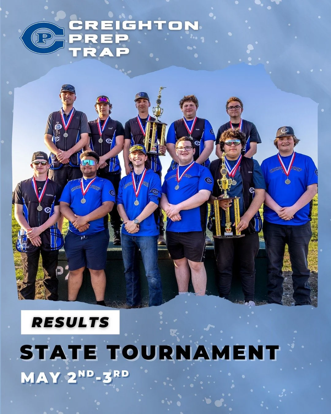 After two days of intense competition against 1,600 shooters and over 300 squads, Creighton Prep showed up in a big way at the State Trap Tournament!

We&rsquo;re proud to share that Prep Blue took home 2nd Place High Over All and 5th in 16&rsquo;s, 