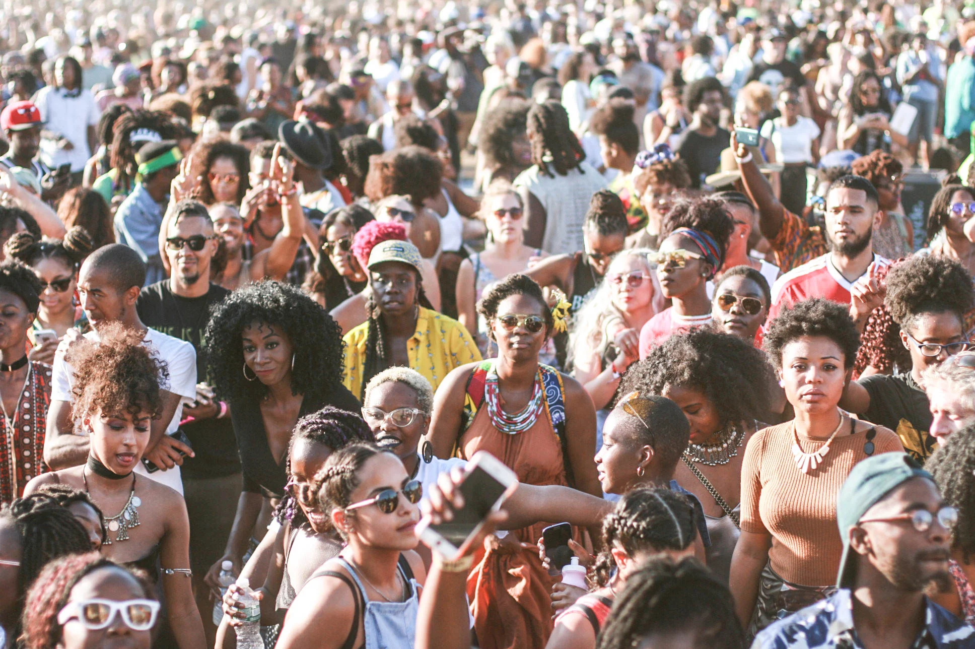 Crowd at #afropunkfest during @djmoma set.