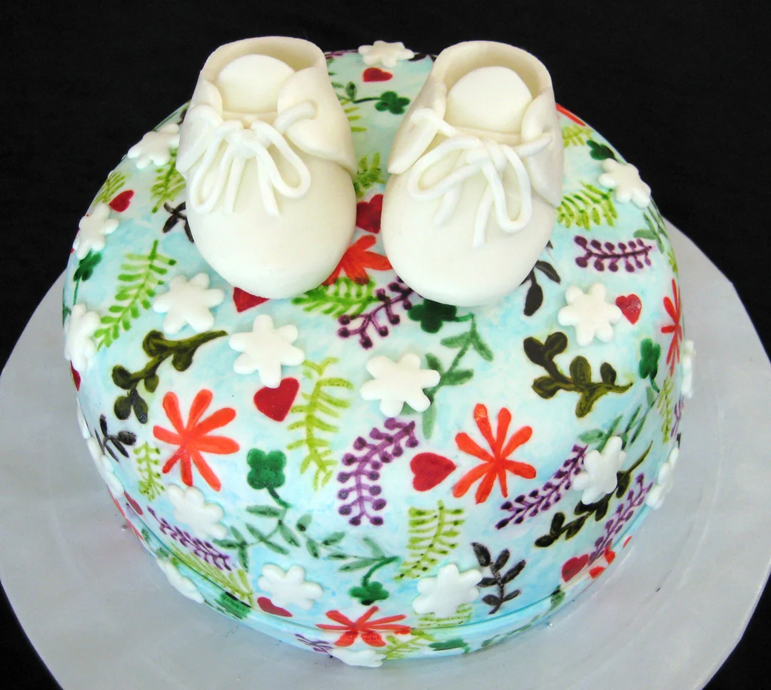 Baby Booties Cake