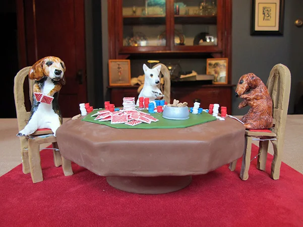 Poker Dogs Cake