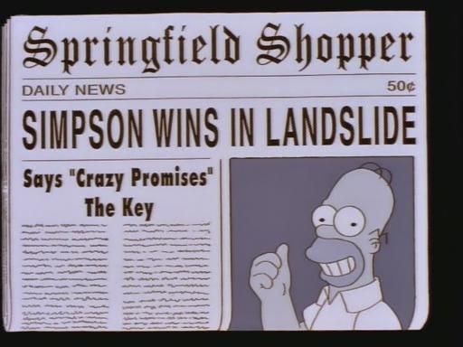 Homer, running at the state level.