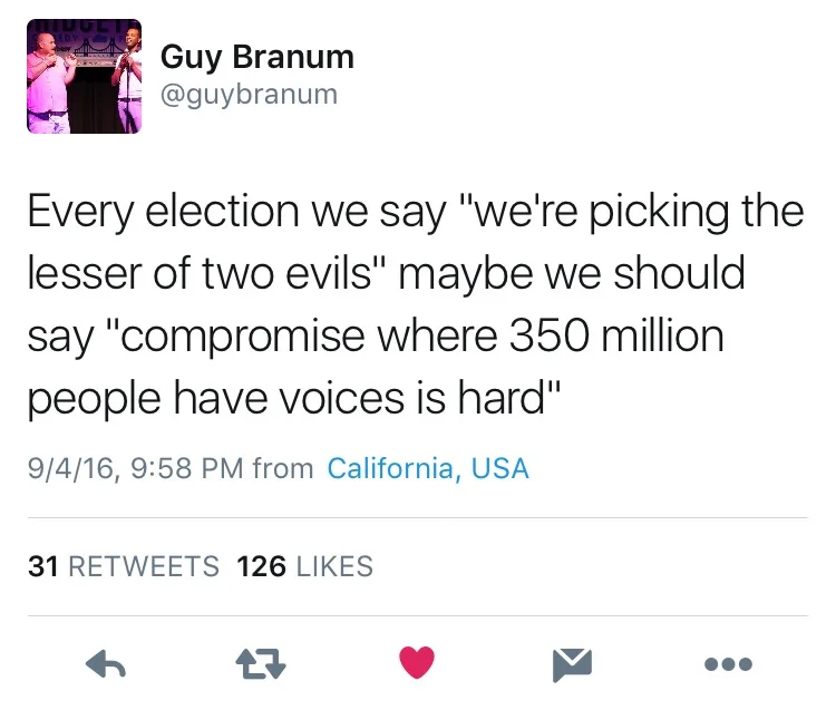 Guy Branum , as a fellow loud gay nerd, is a real kindred spirit to me.