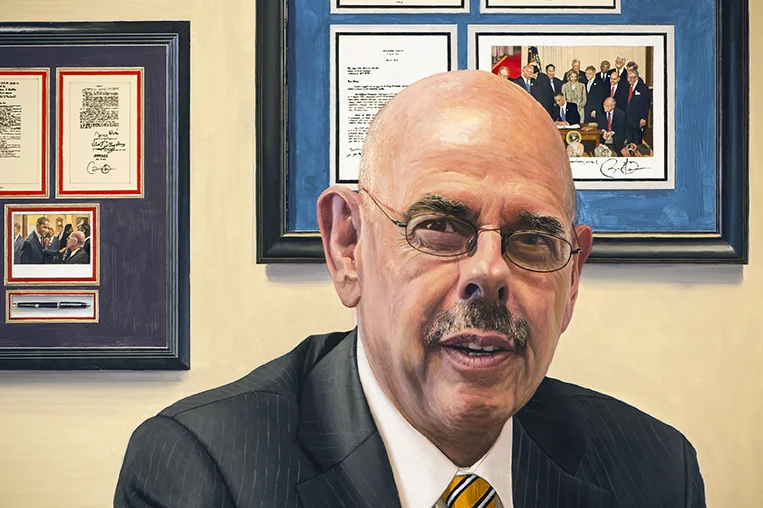 This appears to be a painting of Henry Waxman, so apparently I'm not his number one fan.