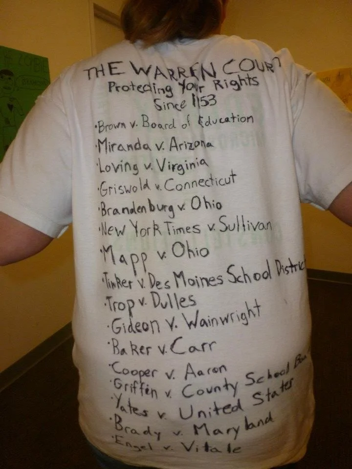 I made this shirt myself because I love Earl Warren