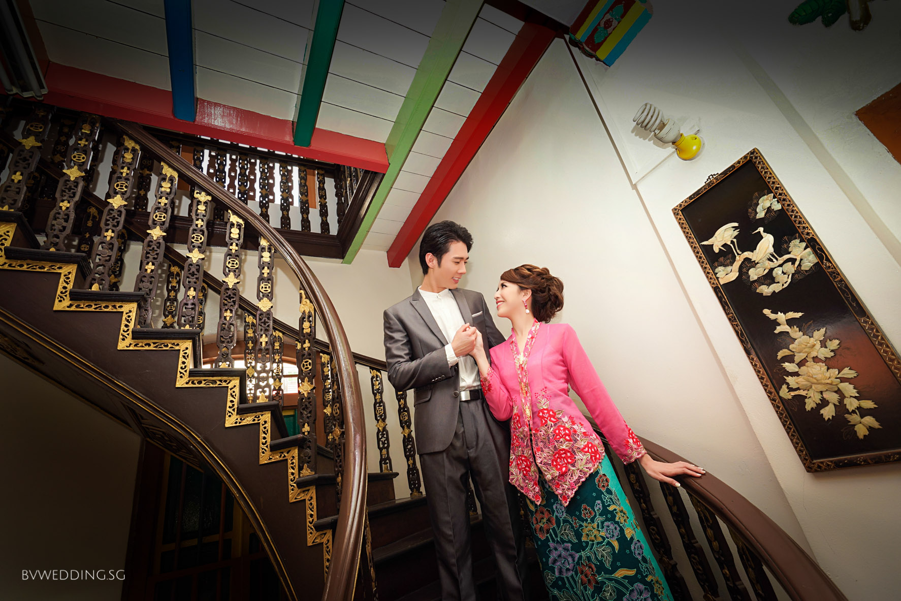 Singapore Peranakan Style Pre-wedding Photoshoot at Indian Heritage Center