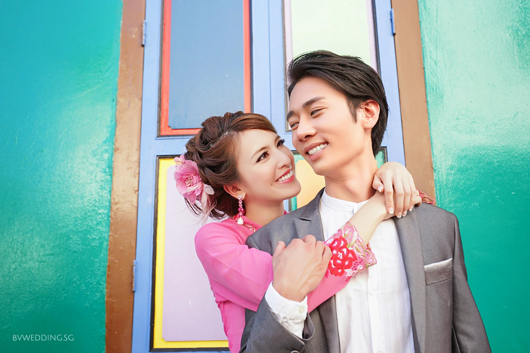 Singapore Peranakan Style Pre-wedding Photoshoot at Indian Heritage Center
