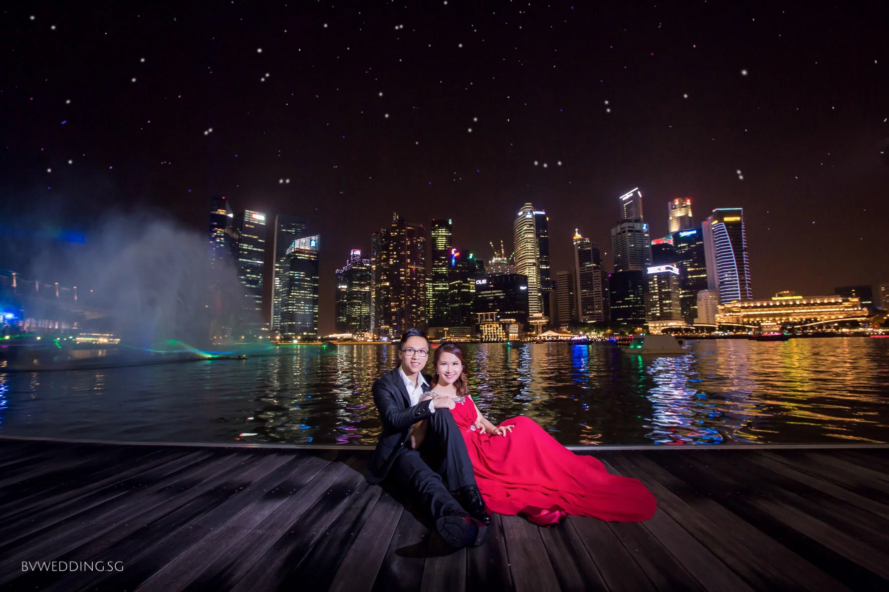 Pre-wedding photoshoot at Helix Bridge & LV Platform