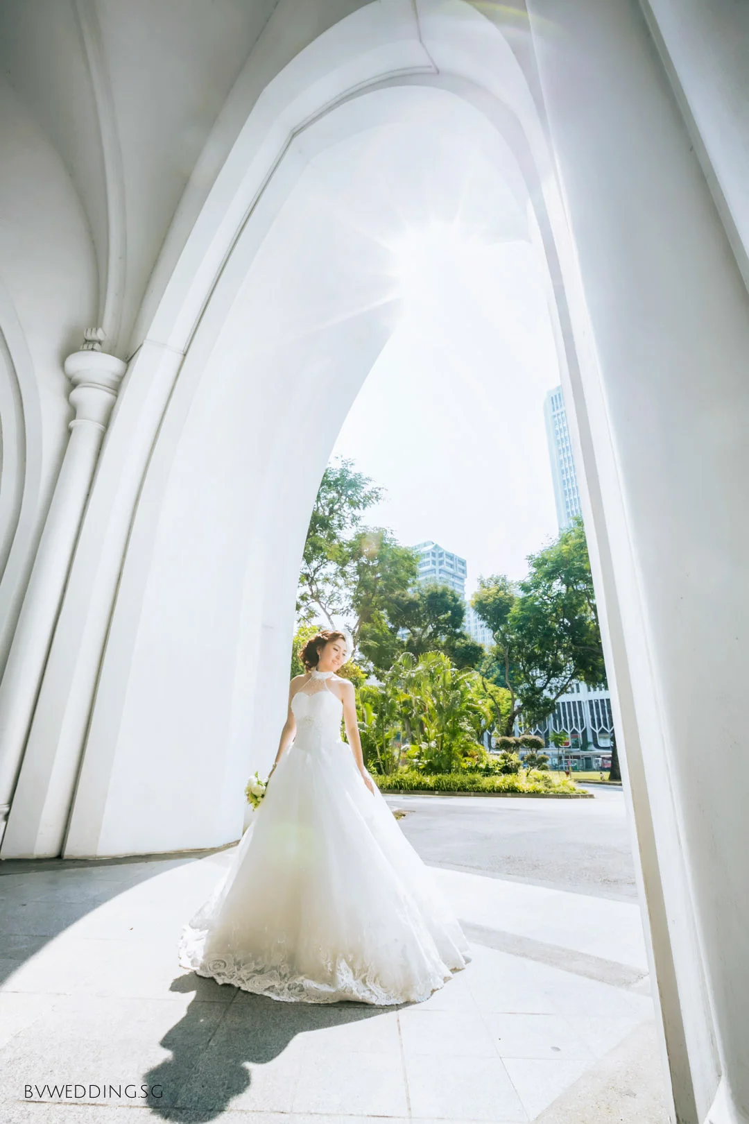 pre-wedding photoshoot at St.Andrew's Cathedral