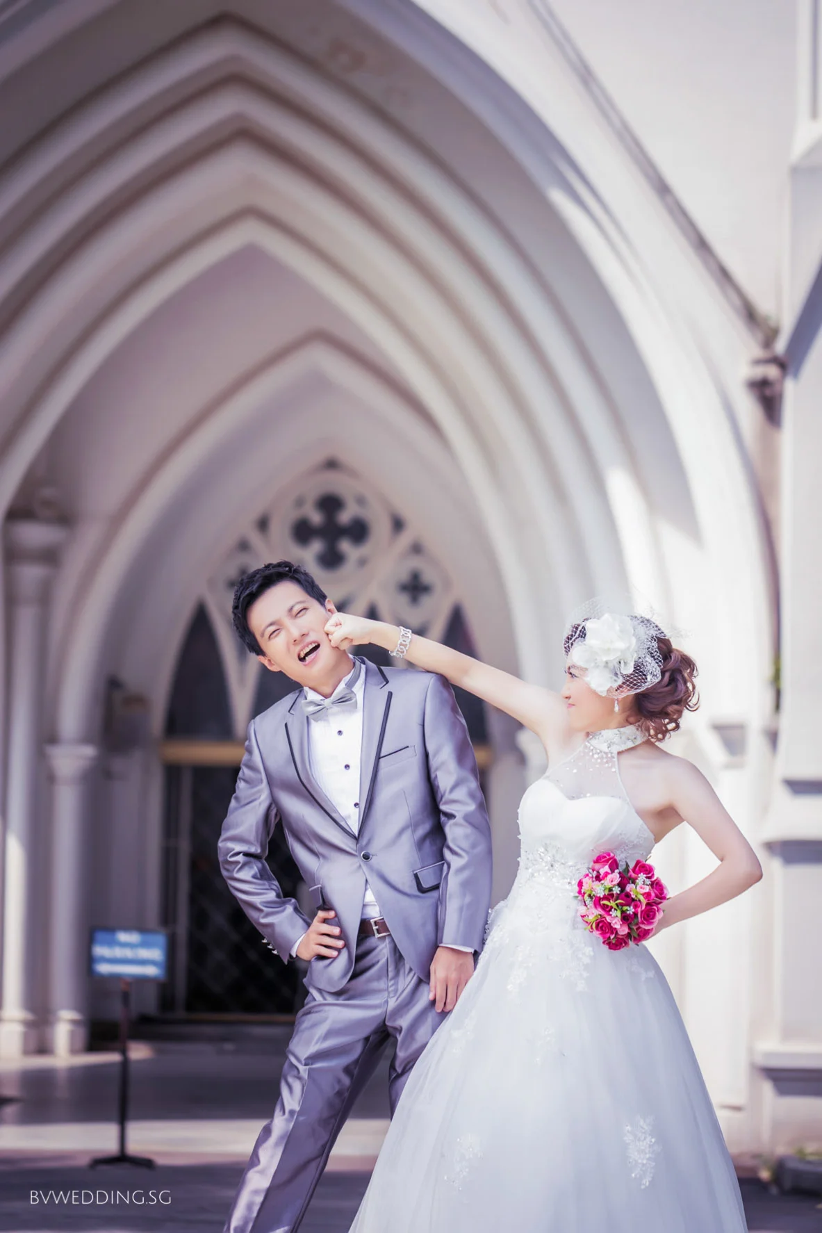 pre-wedding photoshoot at St.Andrew's Cathedral