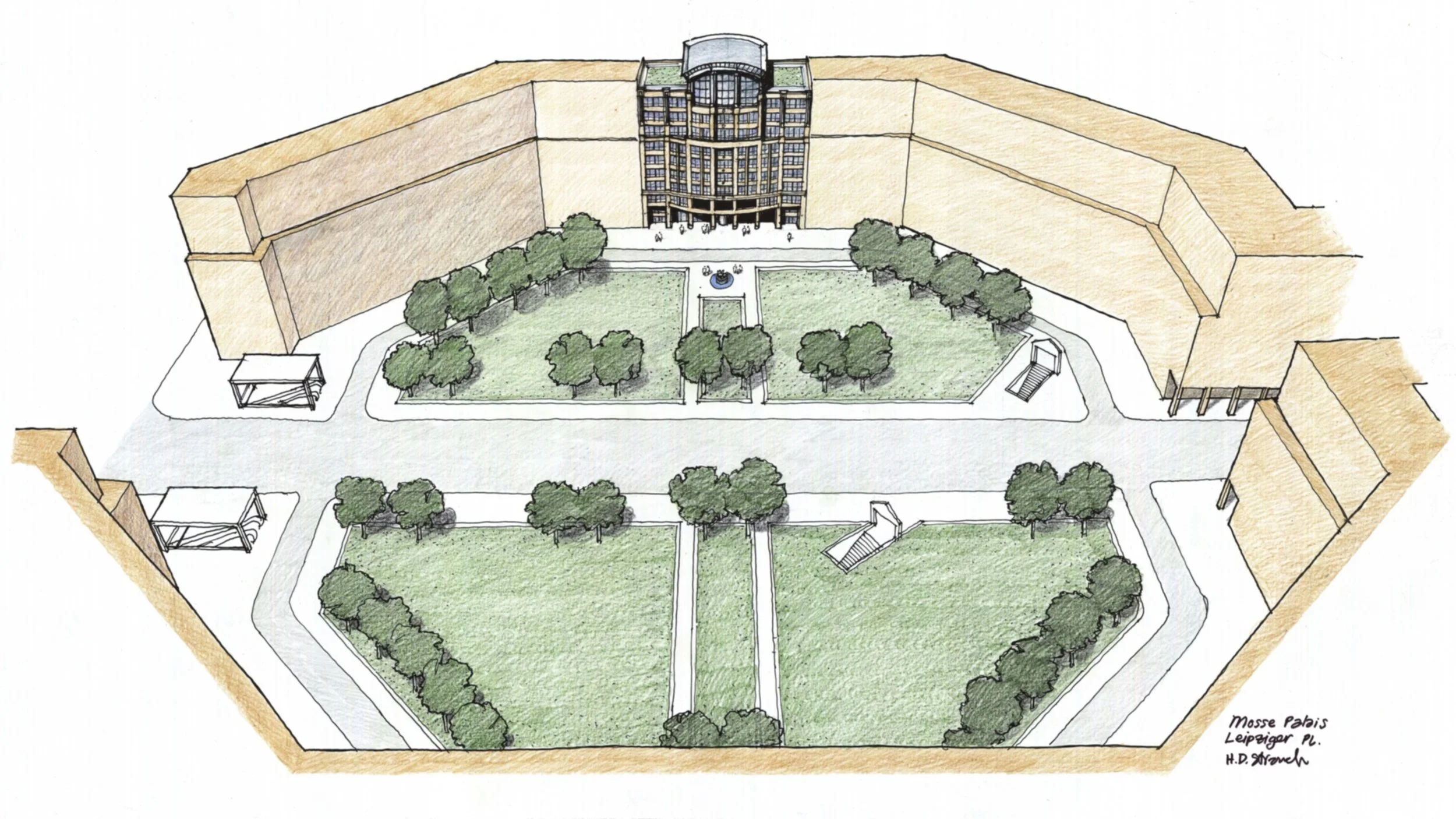Mosse Palais Berlin Sketch by HDS Architecture