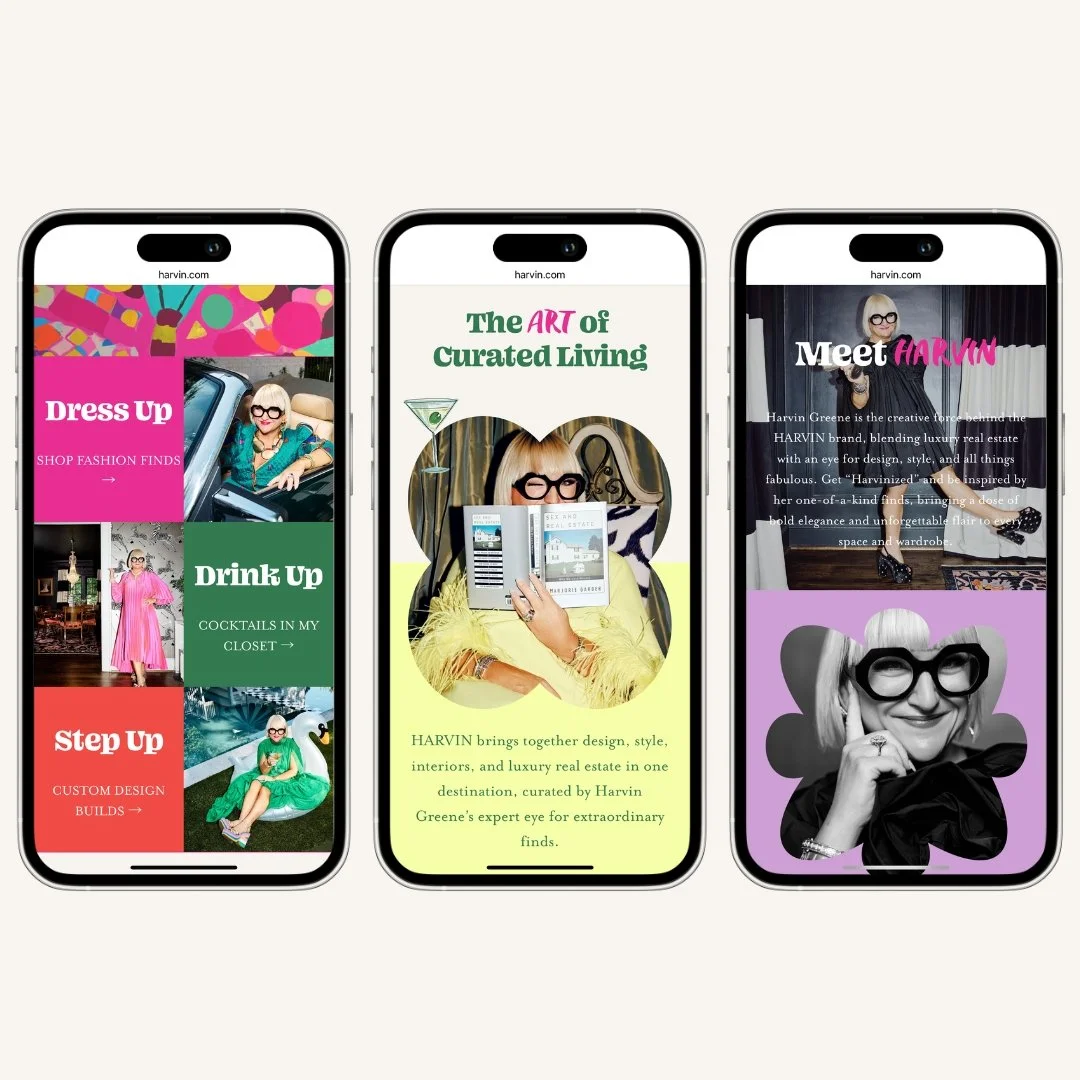 HARVIN / creative direction / brand development / web design / editorial strategy / marketing deliverables