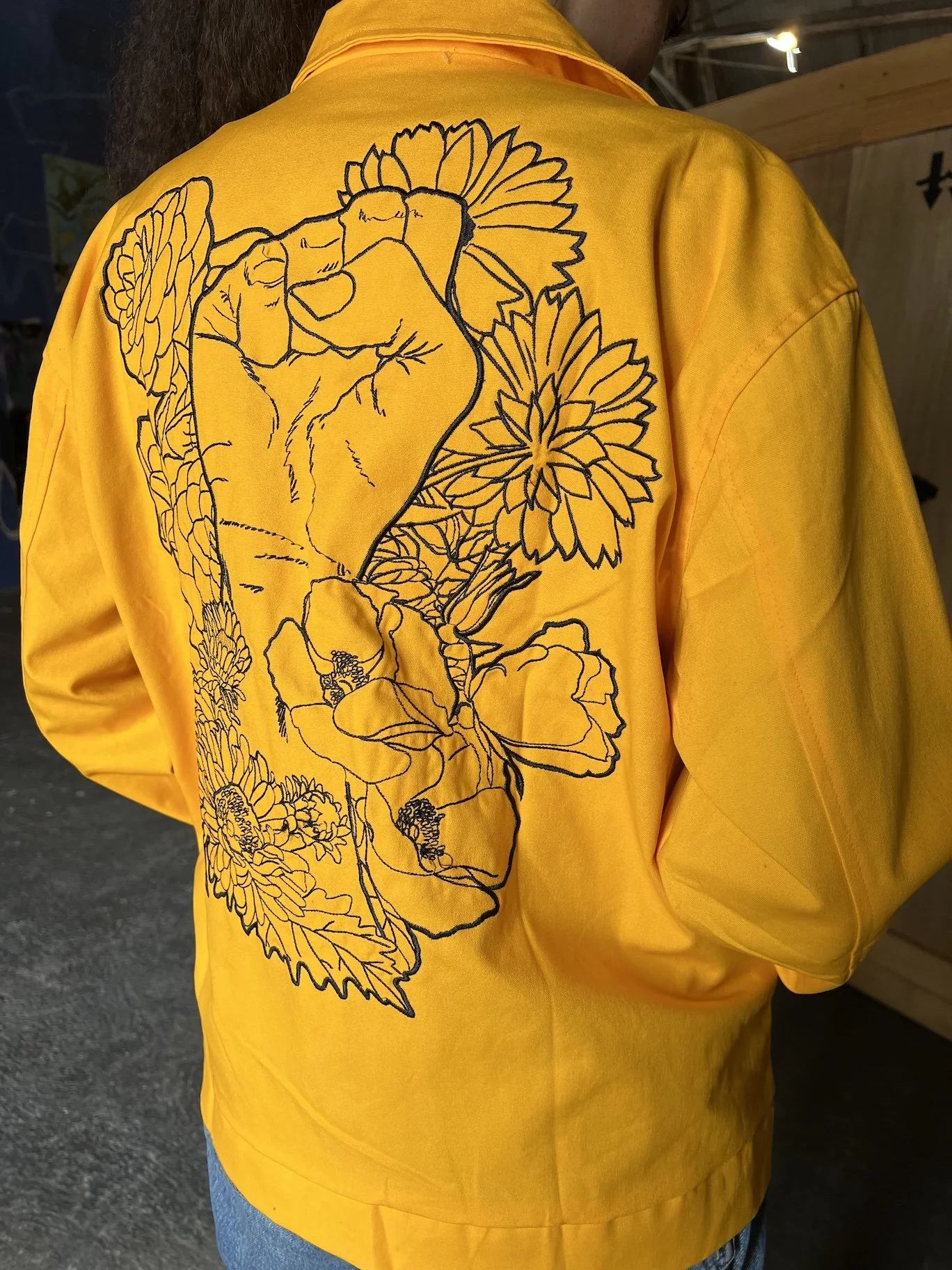 Bloom Canvas Jacket-Sunshine Yellow