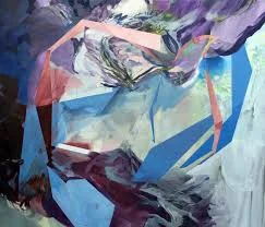 Sadie Benning Services 2016 Medite, aqua resin, casein and acrylic 40 x 24.5 in.