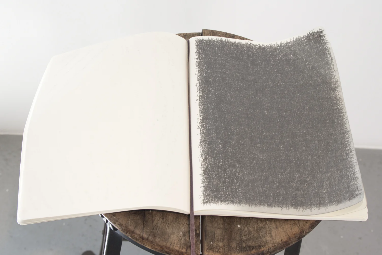 Journal, 2016, 10 x 15 inches (open), notebook, pencil