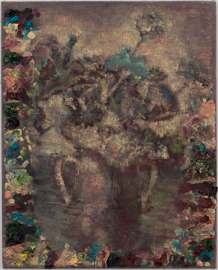 Aaron Weldon, European Flower Arrangement, 2015, 12 x 9.5 inches, oil on linen