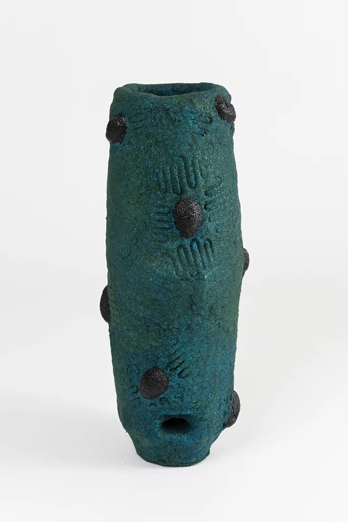 Gut Feelings (Gardner’s Gut), 2016 29 x 11 x 12.5 inches, sand, dye, paper mache, rubber, found object