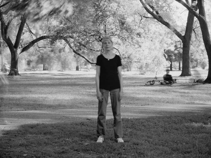 Suzy Lake, Extended Breathing In The Park 1 , 2012/14, 41 x 56 inches framed, chromogenic print, edition of 2